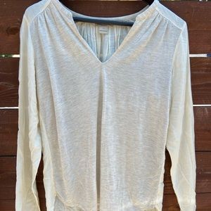 Cream colored blouse from lucky brand